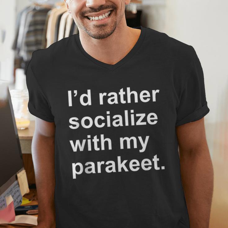 Introvert Sarcastic Parakeet Owner Men's V-Neck T-Shirt