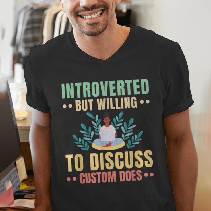 Introvert Saying Antisocial Sarcasm Introverts Men's V-Neck T-Shirt