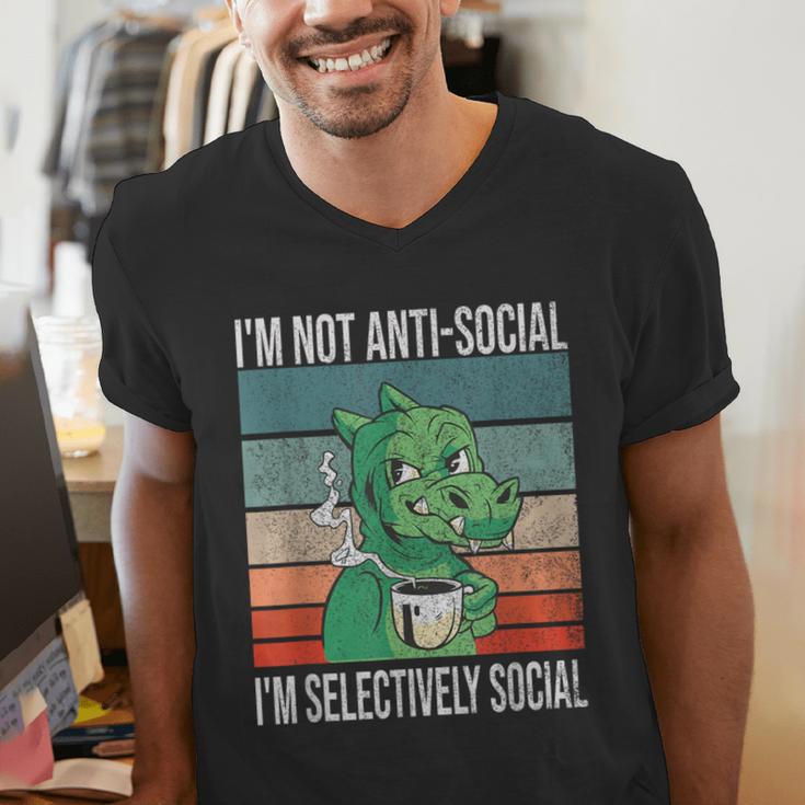 Introvert Selectively Social Anti-Social Shy Men's V-Neck T-Shirt Introvert Selectively Social Anti-Social Shy Men's V-Neck T-Shirt