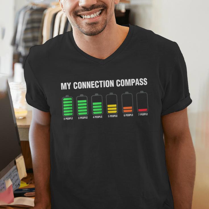 Introvert Tired Battery Men's V-Neck T-Shirt Introvert Tired Battery Men's V-Neck T-Shirt