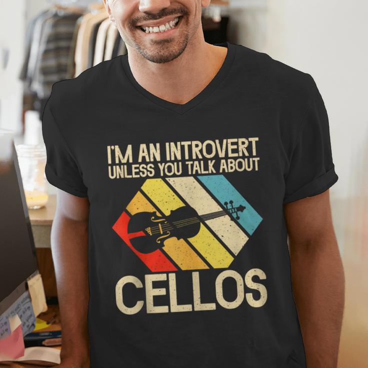 Im An Introvert Unless You Talk About Cellos Men's V-Neck T-Shirt Im An Introvert Unless You Talk About Cellos Men's V-Neck T-Shirt