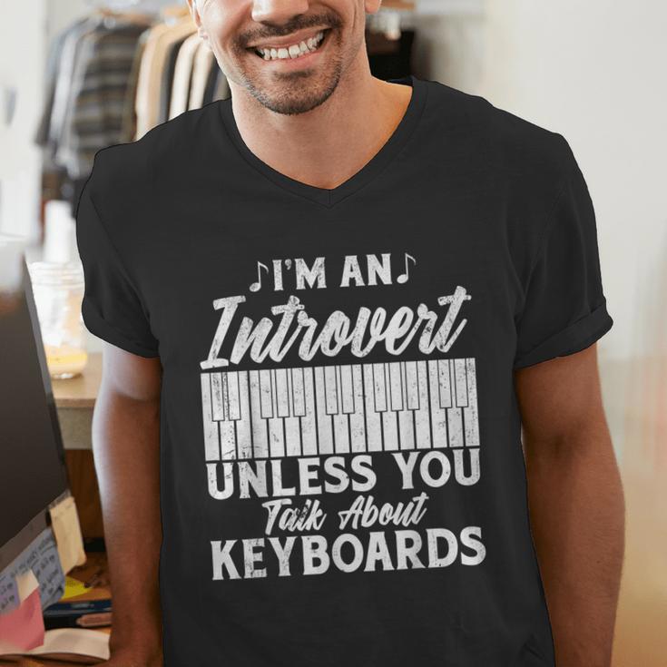 Im An Introvert Unless You Talk About Keyboards Player Men's V-Neck T-Shirt Im An Introvert Unless You Talk About Keyboards Player Men's V-Neck T-Shirt