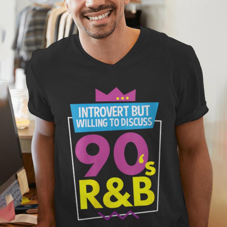 Introvert But Willing To Discuss 90s R&B 1990s Kid Men's V-Neck T-Shirt Introvert But Willing To Discuss 90s R&B 1990s Kid Men's V-Neck T-Shirt