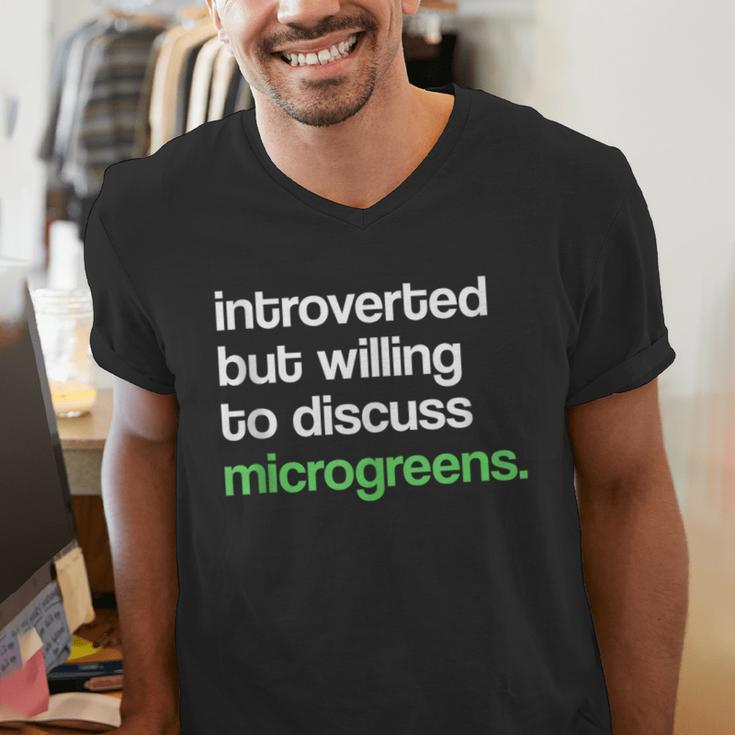 Introvert But Willing To Discuss Microgreens Urban Farming Men's V-Neck T-Shirt