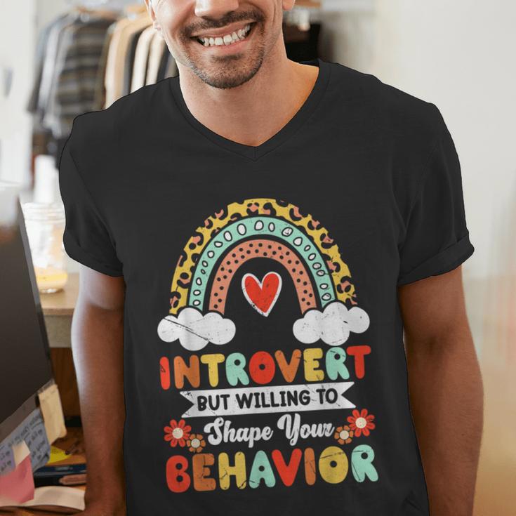 Introvert But Willing To Shape Your Behavior Men's V-Neck T-Shirt