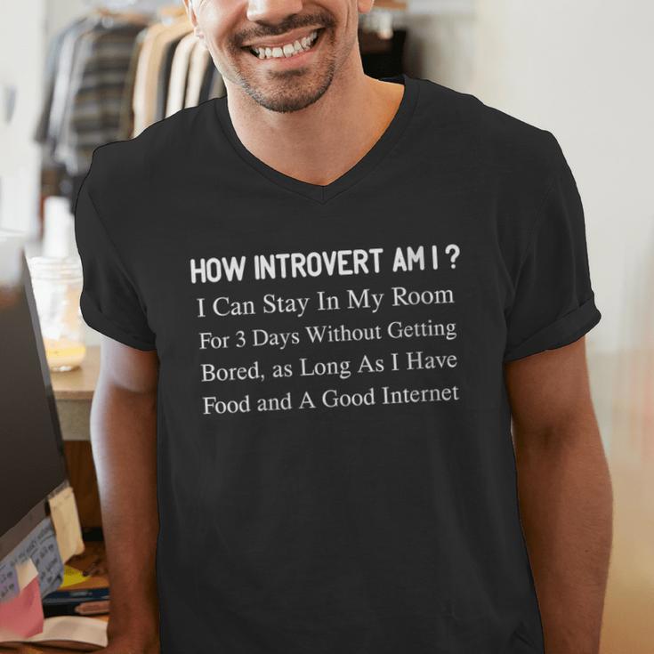 Introverted Extroverted Saying Social Introvert Men's V-Neck T-Shirt Introverted Extroverted Saying Social Introvert Men's V-Neck T-Shirt