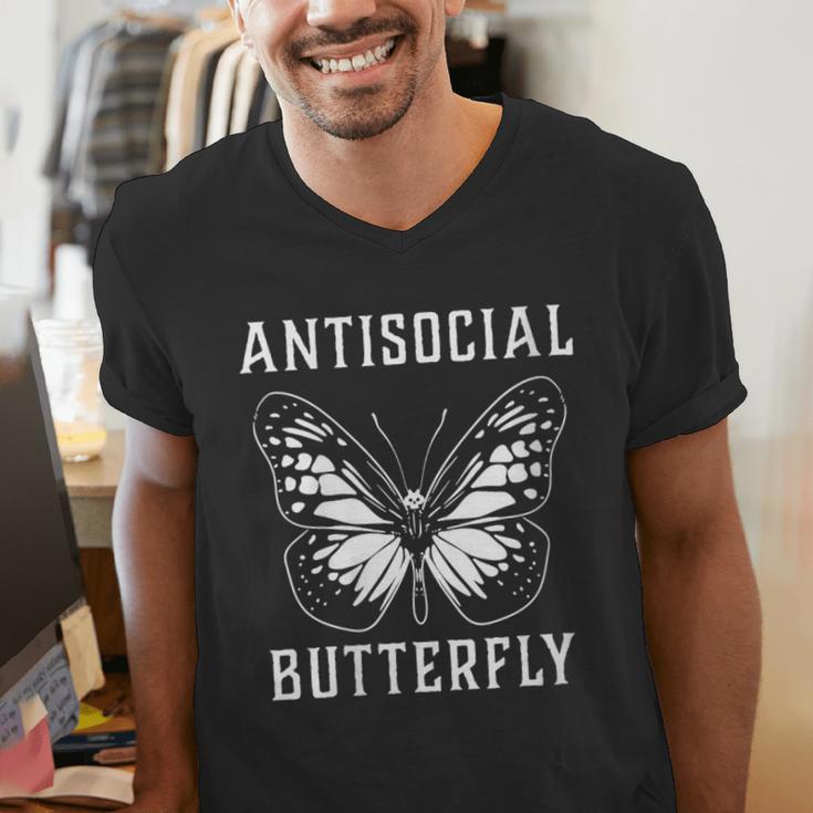 Introverted Introvert Antisocial Butterfly Men's V-Neck T-Shirt
