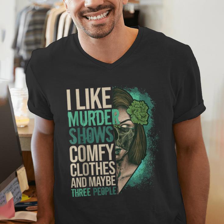Introverted Murder Shows True Crime Lovers Introvert Men's V-Neck T-Shirt Introverted Murder Shows True Crime Lovers Introvert Men's V-Neck T-Shirt