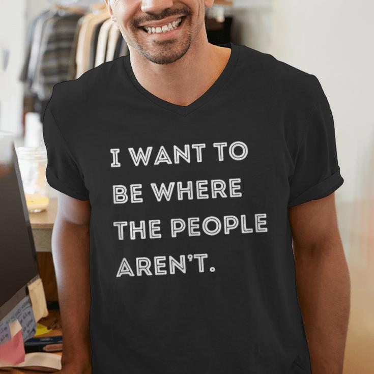 Introverted Non Social Independent Women Men Men's V-Neck T-Shirt Introverted Non Social Independent Women Men Men's V-Neck T-Shirt