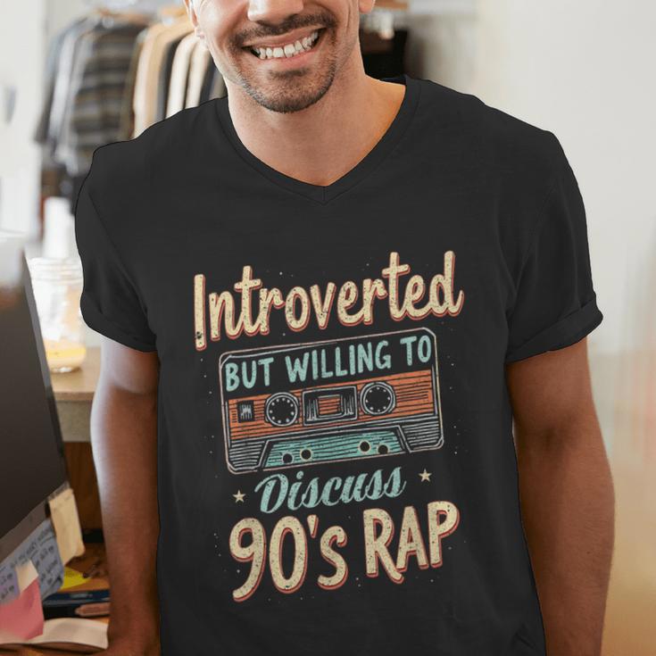 Introverted But Willing To Discuss 90s Rap Men's V-Neck T-Shirt
