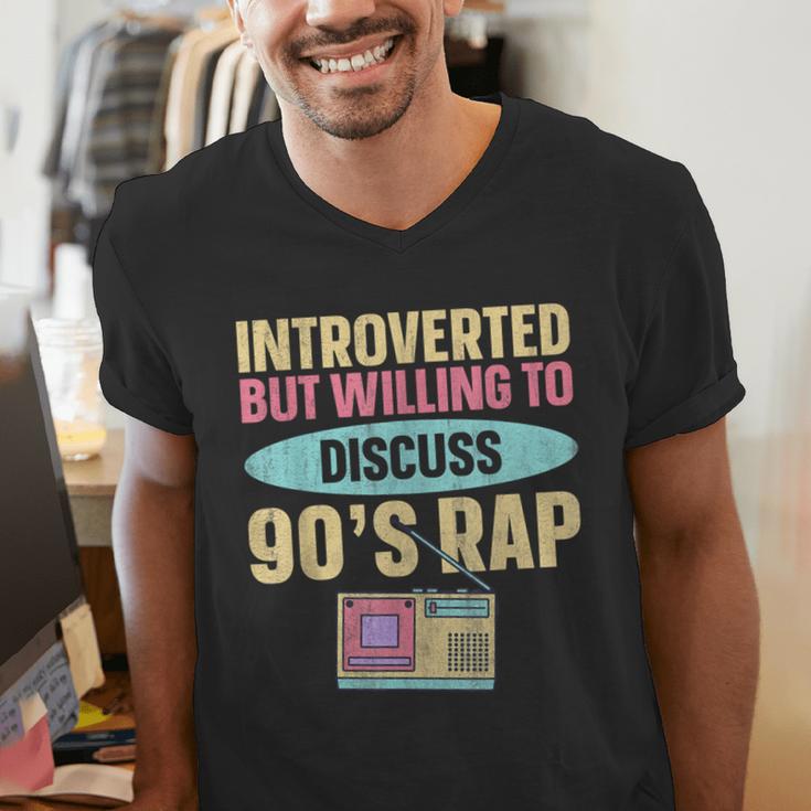 Introverted But Willing To Discuss 90's Rap Men's V-Neck T-Shirt Introverted But Willing To Discuss 90's Rap Men's V-Neck T-Shirt