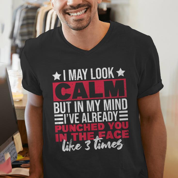 Introverts I May Look Calm But In My Head Men's V-Neck T-Shirt Introverts I May Look Calm But In My Head Men's V-Neck T-Shirt