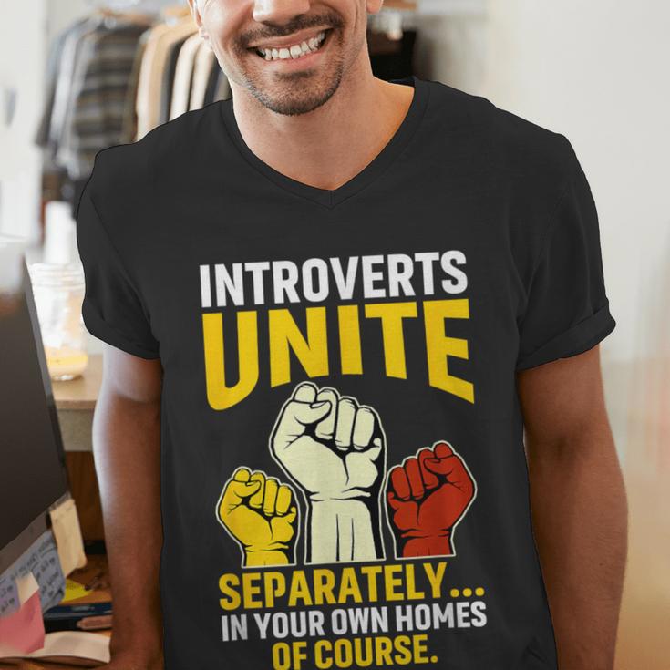 Introverts Unite Introvert Antisocial Anti Social Men's V-Neck T-Shirt