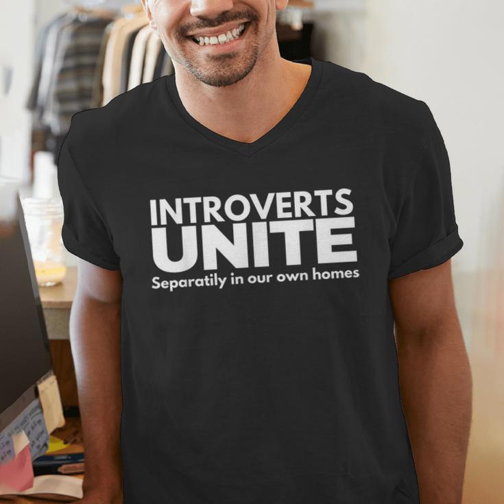 Introverts Unite Men's V-Neck T-Shirt Introverts Unite Men's V-Neck T-Shirt
