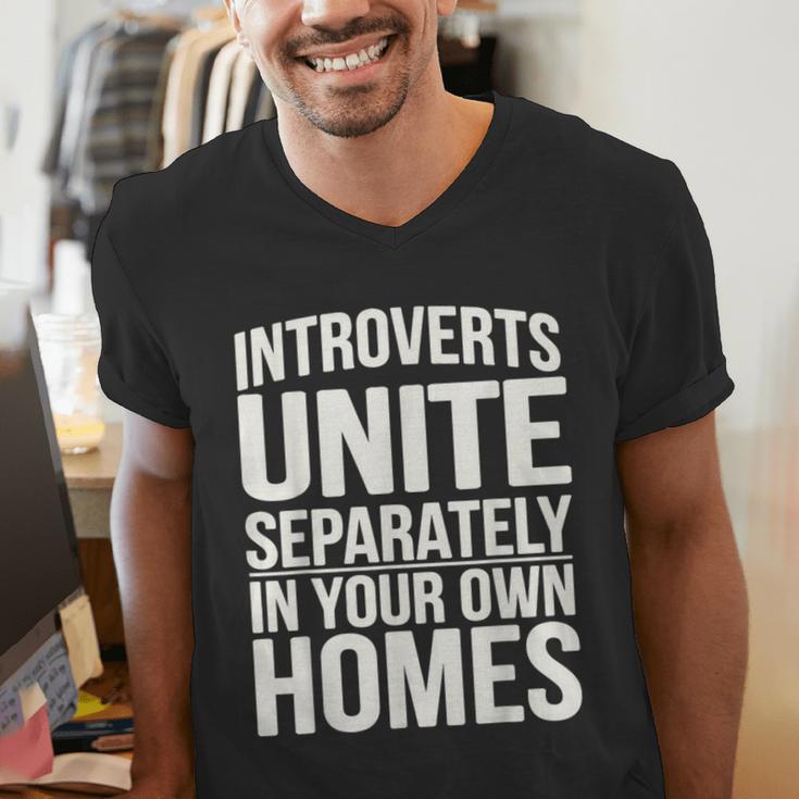 Introverts Unite Separately In Your Own Homes Men's V-Neck T-Shirt