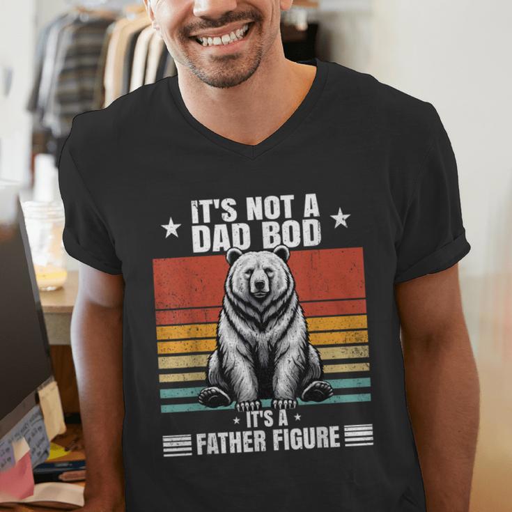 It's Not A Dad Bod It's Father Figure Bear Vintage Men's V-Neck T-Shirt