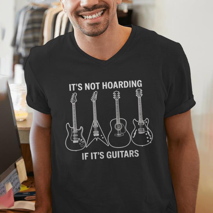 It’s Not Hoarding If It’s Guitars Gifts Men And Dad Grandpa Men's V-Neck T-Shirt It’s Not Hoarding If It’s Guitars Gifts Men And Dad Grandpa Men's V-Neck T-Shirt
