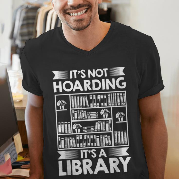 It's Not Hoarding Library Book Collecting Book Librarian Men's V-Neck T-Shirt