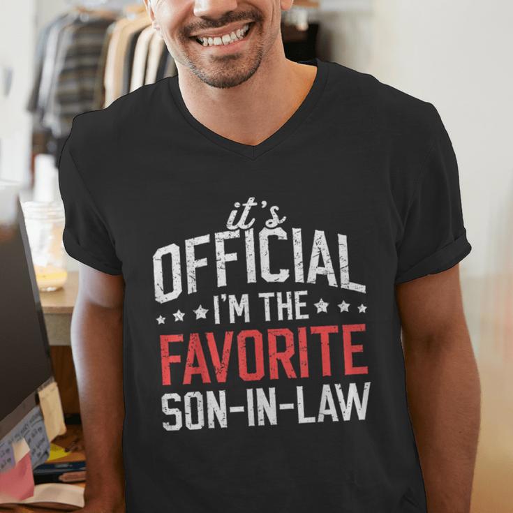 It's Official I'm The Favorite Son-In-Law Dad Father Men's V-Neck T-Shirt