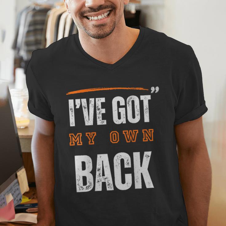 I’VE GOT MY OWN BACK INTROVERT Words On Back Men's V-Neck T-Shirt