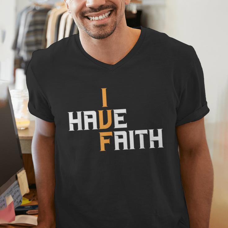 IVF I Have Faith IVF Mom IVF Dad Transfer Day Men's V-Neck T-Shirt