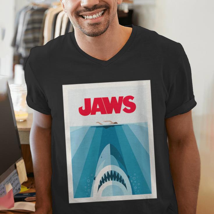 Jaws 2025 Classic Movie Nostalgia Men's V-Neck T-Shirt