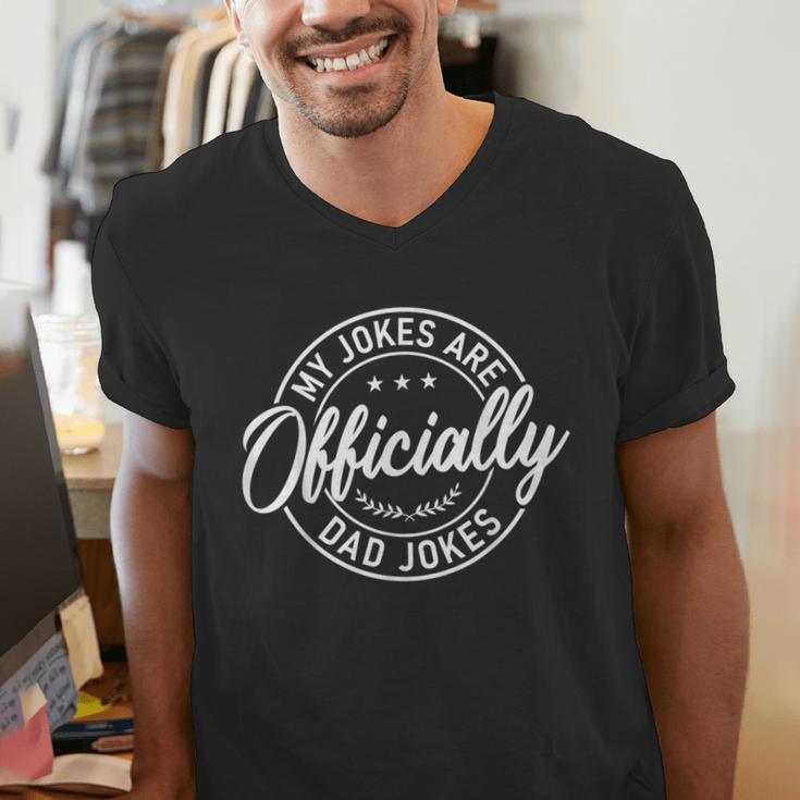 My Jokes Are Officially Dad Jokes Father's Day Men's V-Neck T-Shirt