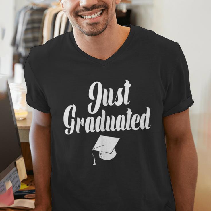 Just Graduated With A Graduation Cap Men's V-Neck T-Shirt