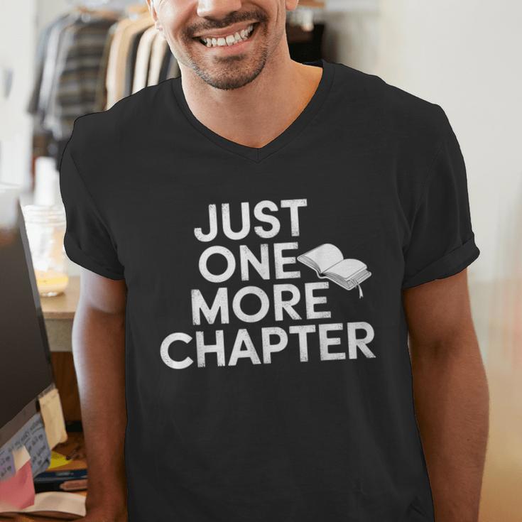 Just One More Chapter Book Lover Quote Men's V-Neck T-Shirt Just One More Chapter Book Lover Quote Men's V-Neck T-Shirt