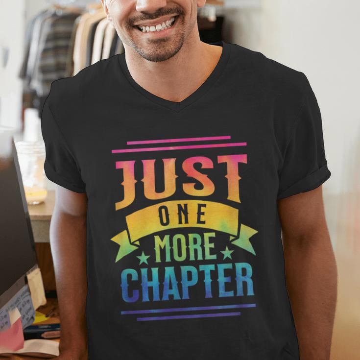 JUST ONE MORE CHAPTER Fun Reading Book Lover Men's V-Neck T-Shirt