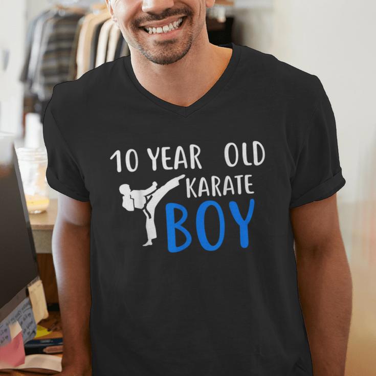 Karate Boy 10 Year Old Kids Shirt Graduation Men's V-Neck T-Shirt