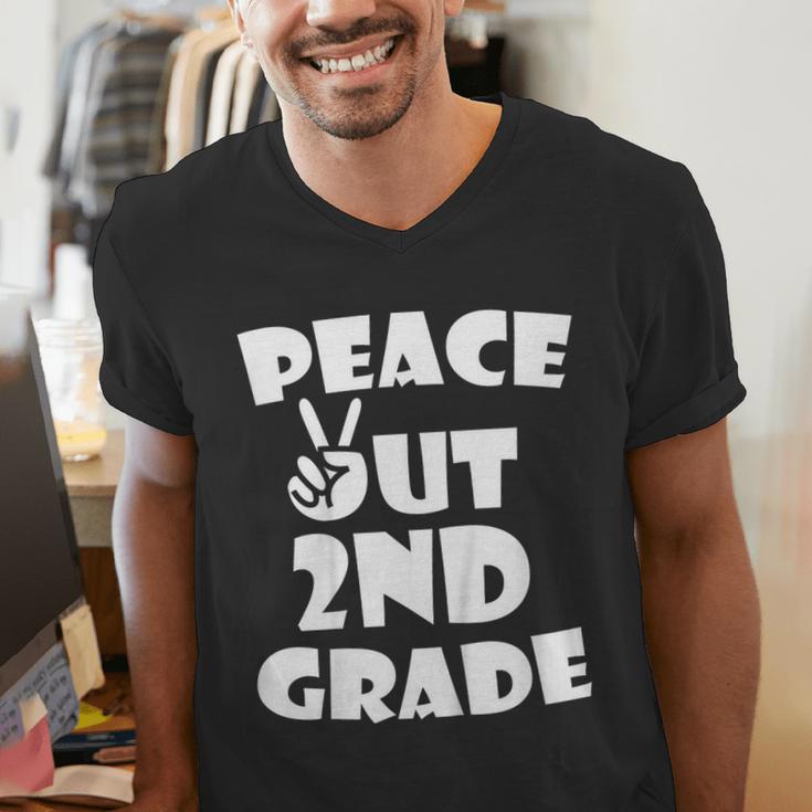 Kids Peace Out 2ND Grade For Graduation Men's V-Neck T-Shirt