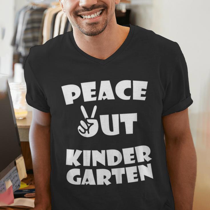 Kids Peace Out Kindergarten For Graduation Men's V-Neck T-Shirt
