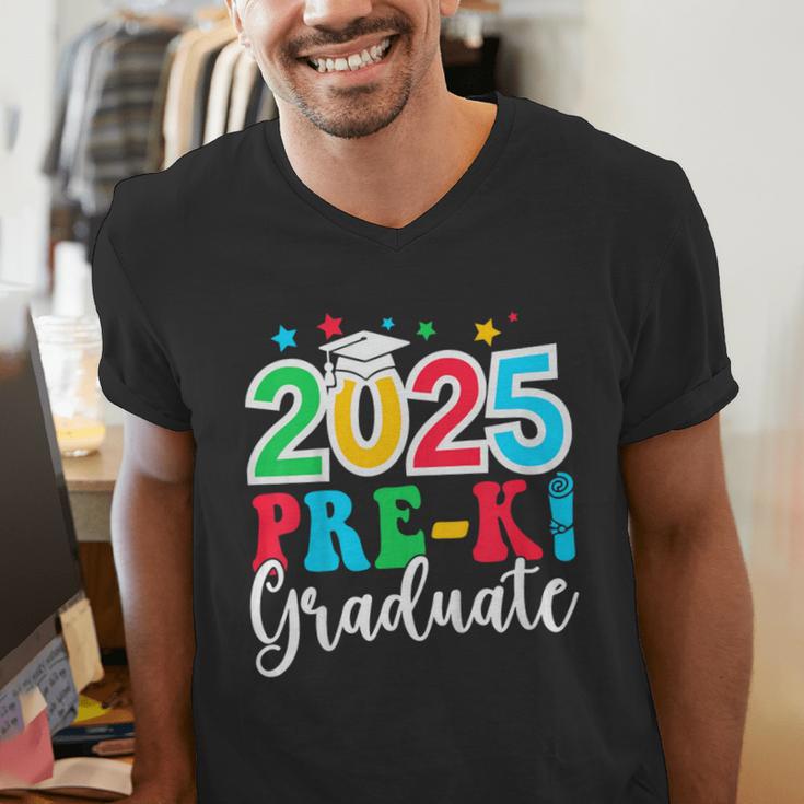 Kids Pre-K Graduate 2025 Preschool Graduation Class Of 2025 Kids Men's V-Neck T-Shirt
