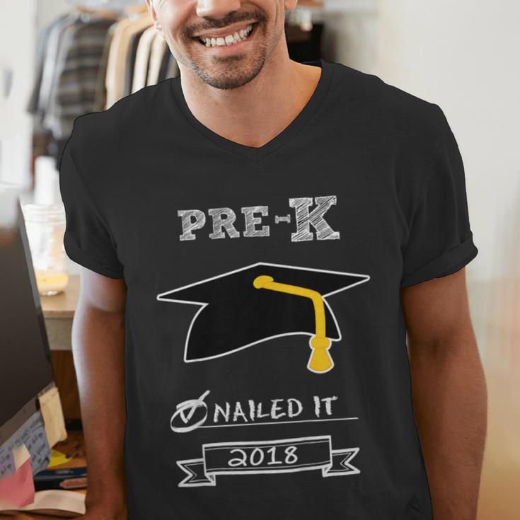 Kids Pre-K School Graduation Nailed It 2018 TShirt Boy Girl Men's V-Neck T-Shirt
