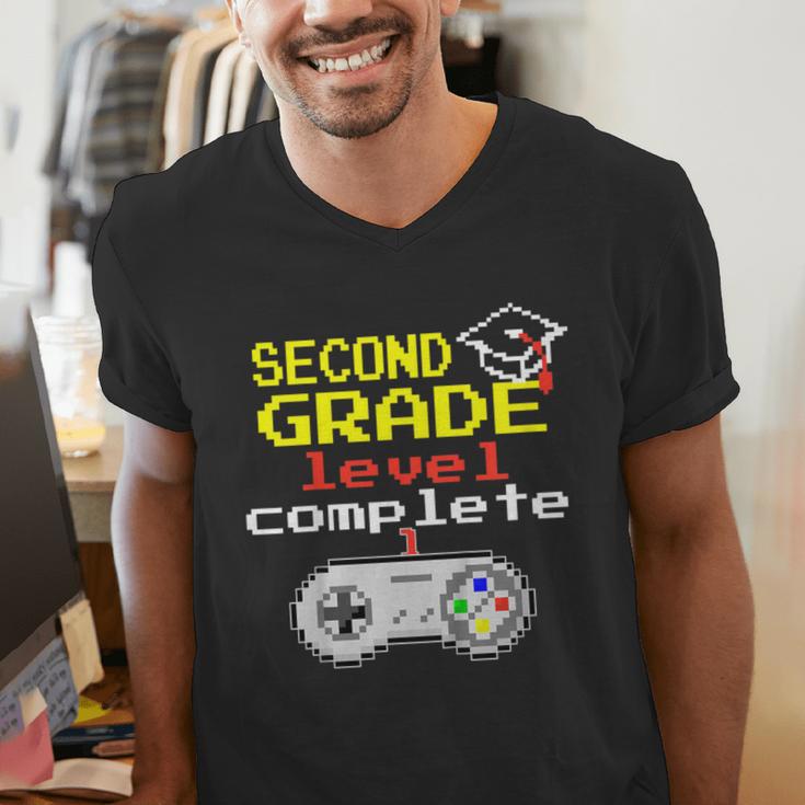 Kids Second Grade Graduation Video Game Shirt Men's V-Neck T-Shirt