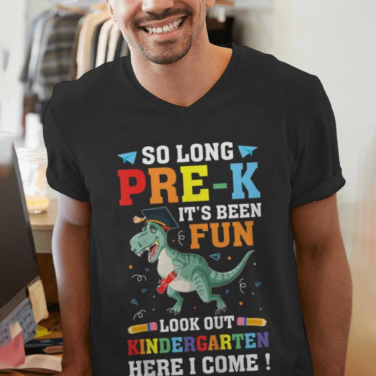 Kids So Long Pre-K Preschool Graduation Kindergarten Here I Come Men's V-Neck T-Shirt