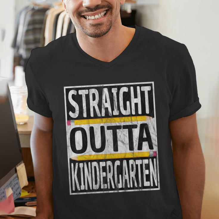 Kids Straight Outta Kindergarten Graduation Men's V-Neck T-Shirt