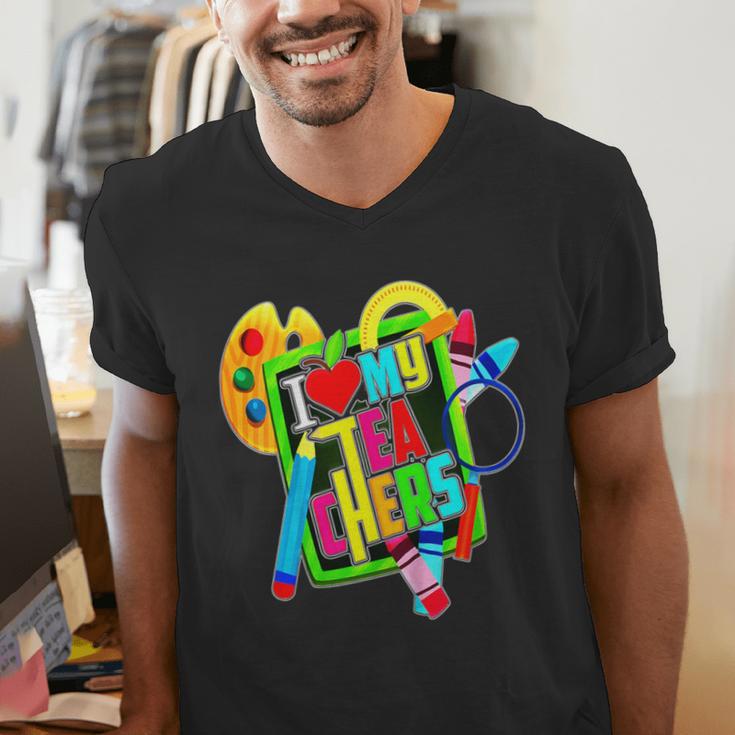 Kids Teens Graduation I Heart My Teachers I Love My Teachers Men's V-Neck T-Shirt