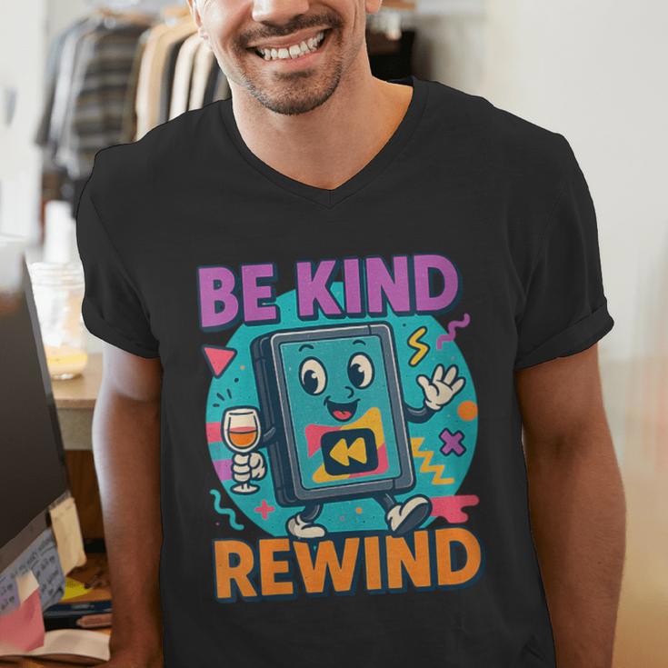 Be Kind Rewind 90s VHS Nostalgia Retro Men's V-Neck T-Shirt Be Kind Rewind 90s VHS Nostalgia Retro Men's V-Neck T-Shirt