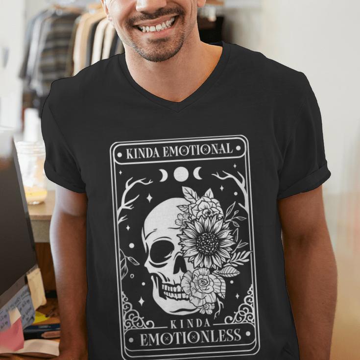 Kinda Emotional Kinda Emotionless Tarot Card Introvert Men's V-Neck T-Shirt Kinda Emotional Kinda Emotionless Tarot Card Introvert Men's V-Neck T-Shirt