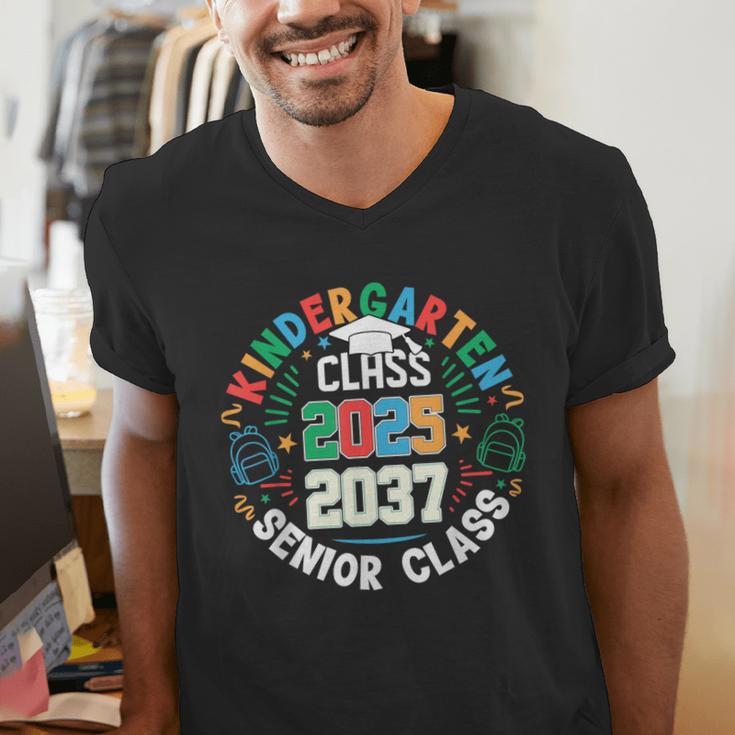 Kindergarten Graduation Class Of 2025 Senior 2037 Class Men's V-Neck T-Shirt