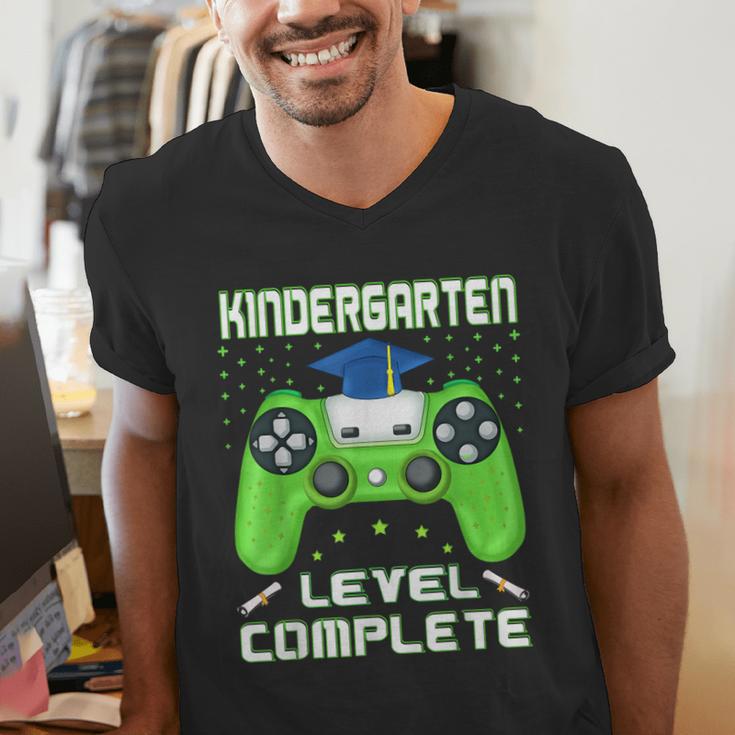 Kindergarten Graduation Level Complete Gamer Class 2024 Kids Men's V-Neck T-Shirt