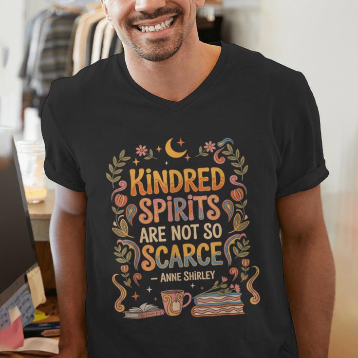 Kindred Spirits Are Not So Scarce Bookish Quote Men's V-Neck T-Shirt