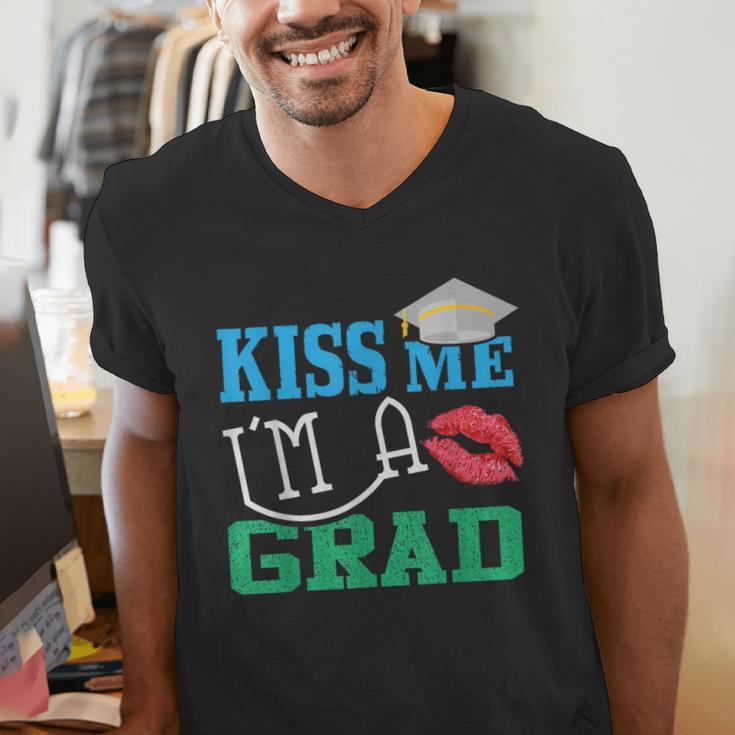 Kiss Me I'm A Grad 2018 Senior Graduation Men's V-Neck T-Shirt