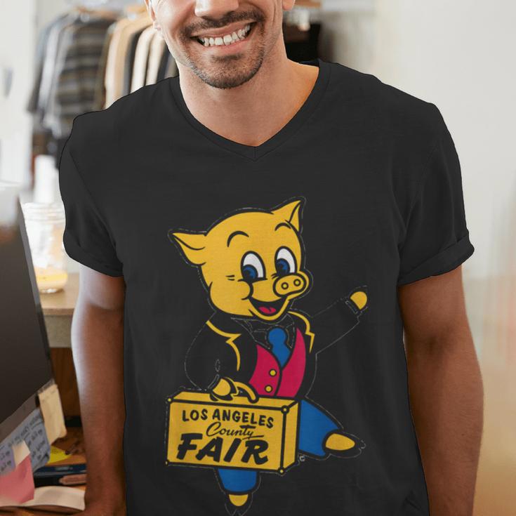 LA Fair Los Angeles County Vintage Nostalgia Men's V-Neck T-Shirt LA Fair Los Angeles County Vintage Nostalgia Men's V-Neck T-Shirt