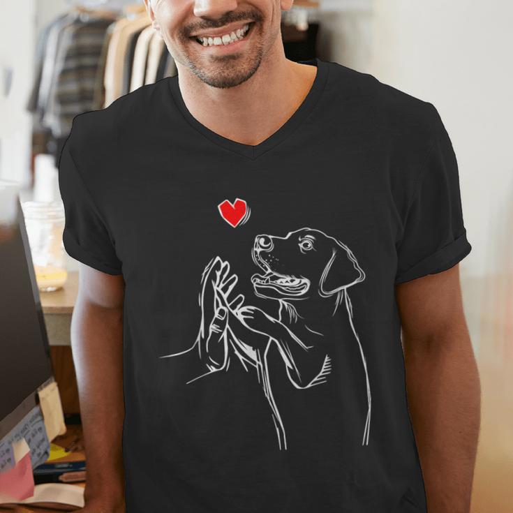 Labrador Retriever Golden Lab Dad Mom Men's V-Neck T-Shirt Labrador Retriever Golden Lab Dad Mom Men's V-Neck T-Shirt