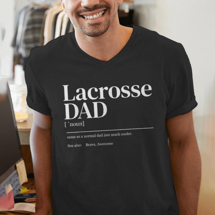 Lacrosse Quote Definition Men Dad Men's V-Neck T-Shirt