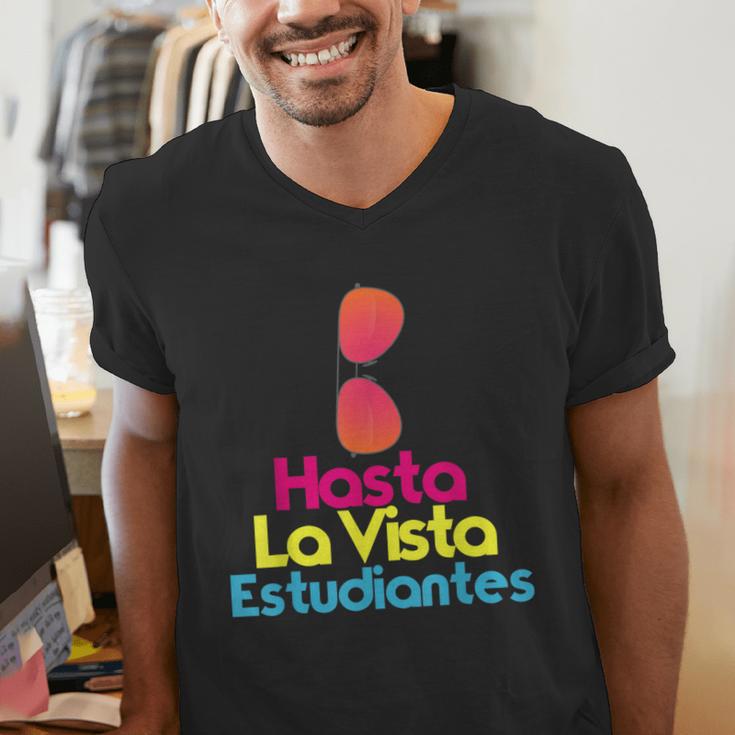Last Day Of School Spanish Teacher Graduation T-Shirt For Men Women Kids Men's V-Neck T-Shirt