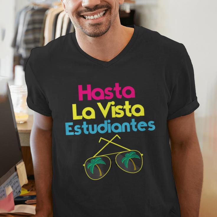 Last Day Of School Spanish Teacher Graduation T-Shirt Men's V-Neck T-Shirt